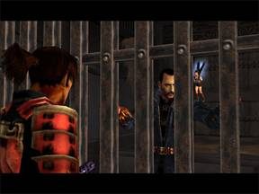Wejście do Oni Mansjon niestety kończy się dla Jacquesa rozdzieleniem z dzielnym samurajem. - Lake Biwa - Japonia cz.1 | Onimusha 3 Demon Siege - Onimusha 3: Demon Siege - poradnik do gry