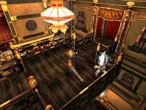 Pięć kroków do tyłu jest szkatułka, a w niej Oni Med. Lv 1. Niebawem będzie bardzo przydatne. - Lake Biwa - Japonia cz.2 | Onimusha 3 Demon Siege - Onimusha 3: Demon Siege - poradnik do gry