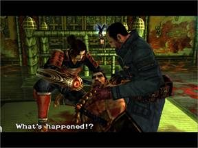 Heihachi przekazuje najważniejszą informację, zniszczenie Nobunagi jest możliwe. - Lake Biwa - Japonia cz.2 | Onimusha 3 Demon Siege - Onimusha 3: Demon Siege - poradnik do gry