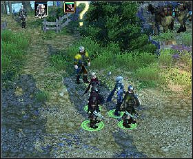 Przechodząc przez miasto natkniesz się na Alwina (13) - Nightsong and the Message for the King - Rushwater Downs (3) | Threatened Homelands - Spellforce 2: Czas Mrocznych Wojen - poradnik do gry