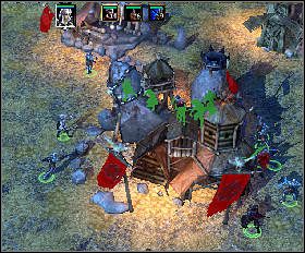 Samej bazy nie atakuj frontalnie - Nightsong and the Message for the King - Rushwater Downs (2) | Threatened Homelands - Spellforce 2: Czas Mrocznych Wojen - poradnik do gry