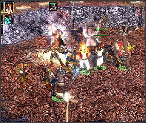 Kolejna grupa składa się różnego rodzaju Orków i Trolli, w tym potężnych Devastatorów - The Clans - Gate of Swords (2) | Ur the Patriarch - Spellforce 2: Czas Mrocznych Wojen - poradnik do gry