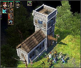 Dom Greyów stoi przy wschodnim krańcu mapy, nad wioską Connach - The Shadow Ring | Ur the Patriarch - Spellforce 2: Czas Mrocznych Wojen - poradnik do gry