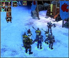 Wejdź do wioski i porozmawiaj z wodzem barbarzyńców - Vladem - The Shadow Ring - Fireforge (1) | Ur the Patriarch - Spellforce 2: Czas Mrocznych Wojen - poradnik do gry