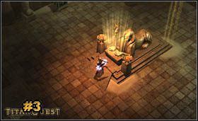 Pokonawszy wszystkie komnaty (mapa poniżej), wdasz się w walkę ze strażnikami, wielkimi ruchomymi posągami [#2] - [Main Quest] The Invocation | Solucja Titan Quest - Titan Quest - poradnik do gry