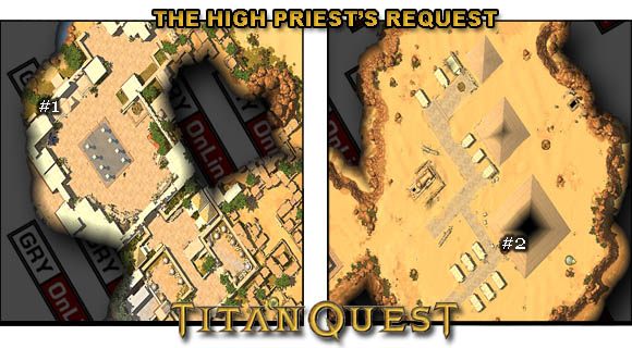 Będąc w mieście Memfis (Memphiz Plaza), porozmawiaj z kapłanem Zazamankh, którego spotkasz na podwyższeniu [#1] , obok jednej z bram - [Side Quests] MEMPHIS | Solucja Titan Quest - Titan Quest - poradnik do gry