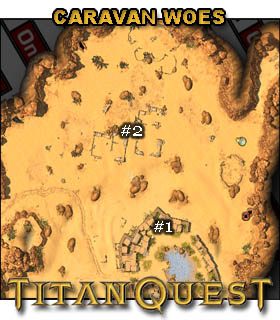Przemierzając tereny pustyni Fayum (Fayum Desert), odwiedź znajdującą się w jej centralnej części oazę (Fayum Oasis) - [Side Quests] FAYUM OASIS | Solucja Titan Quest - Titan Quest - poradnik do gry