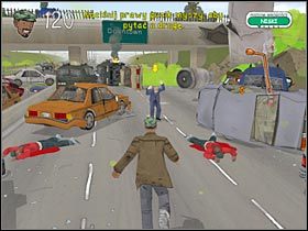 Po lewej stronie zniszczony zostanie kawałek muru (#1) - Atak biologiczny (2) | Etap 1 | Bad Day LA - Bad Day L.A. - poradnik do gry