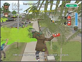 Niedaleko zaparkowanego wozu strażackiego odnajdziesz dwa ciekawe przedmioty - Atak biologiczny (3) | Etap 1 | Bad Day LA - Bad Day L.A. - poradnik do gry