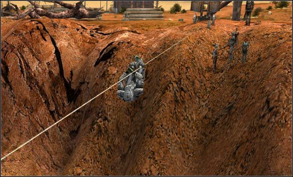 W trakcie przeprawy na drugą stronę kanionu. - 20. Kanion | The Fall Last Days of Gaia - The Fall: Last Days of Gaia - poradnik do gry