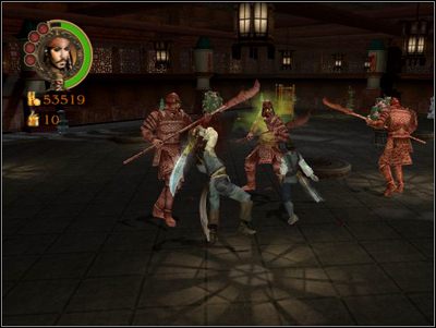 Nowy przeciwnik - gliniane figury jest nieco bardziej wymagający niż dotychczas, jako że nie da się go po prostu zabić - Temple Terror | Misje | Pirates of the Caribbean The Legend of Jack Sparrow - Pirates of the Caribbean: The Legend of Jack Sparrow - poradnik do gry