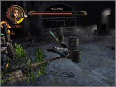 Całość tej misji to walka z Pequeno - Sizing Up the Trouble | Misje - Pirates of the Caribbean: The Legend of Jack Sparrow - poradnik do gry