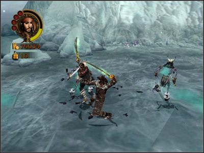 Komitet powitalny wikińskich wojowników próbuje wysadzić statek w powietrze, więc w pierwszej kolejności zajmij się odciąganiem prochu od Interceptora - wystarczą dwie duże eksplozje, by posłać statek na dno - Viking Landing | Misje | Pirates of the Caribbean The Legend of Jack Sparrow - Pirates of the Caribbean: The Legend of Jack Sparrow - poradnik do gry