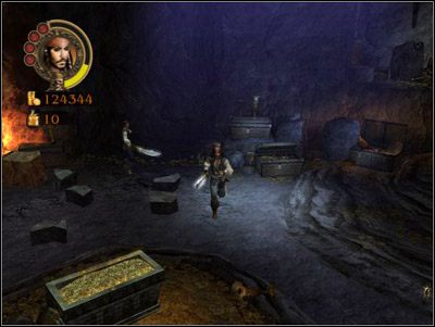 Wejdź w tajne przejście otwarte przez Barbossę, a znajdziesz się w kolejnym skarbcu - The Last Shot | Misje | Pirates of the Caribbean The Legend of Jack Sparrow - Pirates of the Caribbean: The Legend of Jack Sparrow - poradnik do gry