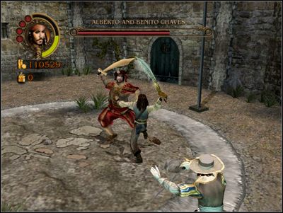 Zaczniesz od walki z Alberto Chavesem, którego żywotność dość szybko spadnie pod twoimi ciosami - Escaping the Truth | Misje | Pirates of the Caribbean The Legend of Jack Sparrow - Pirates of the Caribbean: The Legend of Jack Sparrow - poradnik do gry