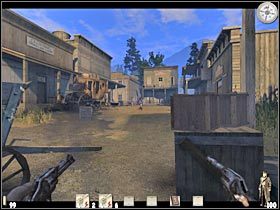 Musisz się bardzo dokładnie rozglądać, gdyż niektórzy przeciwnicy również mogą się chować (#1) - Część pierwsza (2) | Epizod III | Call of Juarez - Call of Juarez - poradnik do gry