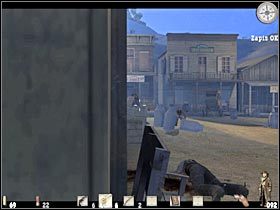 Musisz pozbyć się wszystkich przeciwników, którzy spróbują wybiec na główny plac (#1) - Część druga (3) | Epizod III | Call of Juarez - Call of Juarez - poradnik do gry