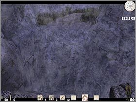 Obróć się w lewo, a następnie skorzystaj z bicza lub pistoletu, tak aby zniszczyć podporę (niewielki głaz), która podtrzymuje bale drewna (#1) - Część czwarta | Epizod IV | Call of Juarez - Call of Juarez - poradnik do gry