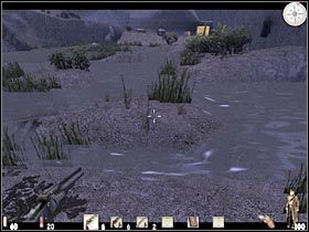 W kilku miejscach odstępy będą dość spore (#1), tak więc radziłbym nabrać rozpędu, tak aby nie wylądować w wodzie - Część pierwsza (1) | Epizod V | Call of Juarez - Call of Juarez - poradnik do gry