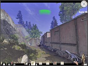 Musisz także uważać na kolejny wagon, gdyż będzie się tu skrywał pojedynczy przeciwnik (#1) - Część pierwsza (2) | Epizod VI | Call of Juarez - Call of Juarez - poradnik do gry