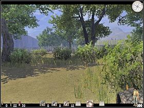 Zauważ, że znajduje się tu dziura w płocie (#1), z której będziesz mógł skorzystać - Część trzecia (1) | Epizod VII | Call of Juarez - Call of Juarez - poradnik do gry