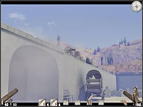 Osobiście radziłbym wybrać ścieżkę, która znajduje się na lewo od dużego budynku - Część pierwsza (1) | Epizod XIV | Call of Juarez - Call of Juarez - poradnik do gry