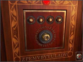 Niezbędne do tego: rzeczona kartka z informacją, że L = E wydobyta z sejfu nr 4 w muzeum - Główny salon | Parter | Safecracker - Safecracker - poradnik do gry