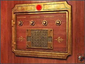 Niezbędne do tego: kamienna rzeźbiona tablica z sejfu nr 31 na strychu - Garderoba | Piętro | Safecracker - Safecracker - poradnik do gry