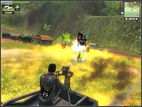 Po kilku chwilach dotrzecie do prowizorycznej blokady (#1) - Poradnik do gry - [Misja 01] Devils Drop Zone | Just Cause - Just Cause - poradnik do gry