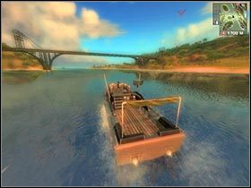 Z łodzi zrezygnuj dopiero wtedy, gdy zbliżysz się do miejsca, w którym znajduje się obóz rebeliantów - [Misja 02] Breakout | Just Cause - Just Cause - poradnik do gry
