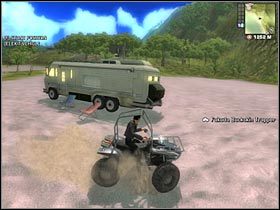 Jeśli chcesz, możesz po drodze zahaczyć o zaznaczony na mapie czarny punkt (#1) - [Misja 11] Broadcast News | Just Cause - Just Cause - poradnik do gry