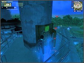 Radziłbym teraz zaczekać chwilę na przeciwników i ukraść jeden z okupowanych przez nich pojazdów - [Misja 13] Ive Got the Power | Just Cause - Just Cause - poradnik do gry