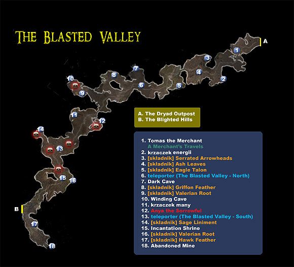 1 - Mapa 02 - The Blasted Valley | MAPY | Broken World - Dungeon Siege II: Broken World - poradnik do gry