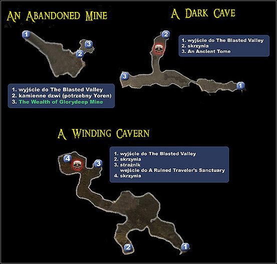 1 - Mapa 04 - An Abandoned Mine, A Dark Cave, A Winding Cavern | MAPY | Broken World - Dungeon Siege II: Broken World - poradnik do gry