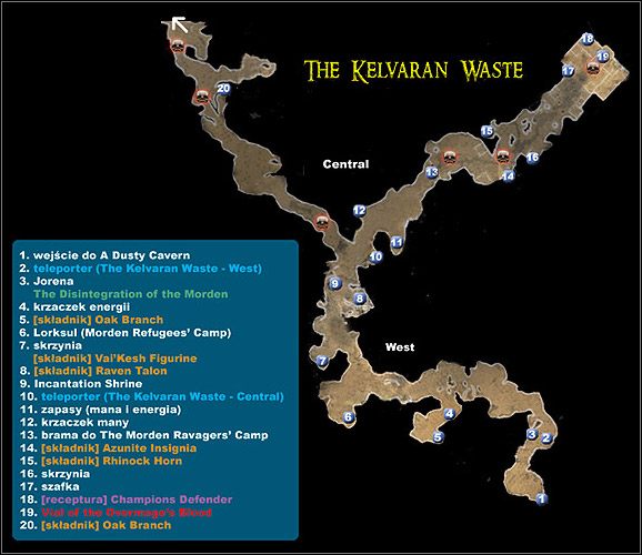 1 - Mapa 08 - The Kelvaran Waste (Central, West) | MAPY | Broken World - Dungeon Siege II: Broken World - poradnik do gry