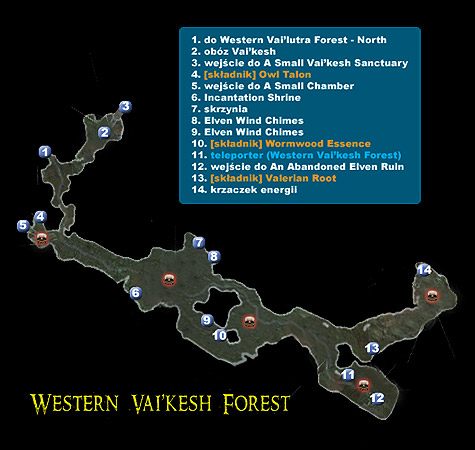 1 - Mapa 14 - Western Vaikesh Forest | MAPY | Broken World - Dungeon Siege II: Broken World - poradnik do gry