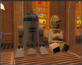 Pokonaj kolejne fale szturmowców, a gdy przejdziesz w głąb korytarza, użyj klocków by stworzyć przejście przez lukę w podłodze - Episode IV - Secret Plans | Story Mode LEGO Star Wars II - LEGO Star Wars II: The Original Trilogy - poradnik do gry