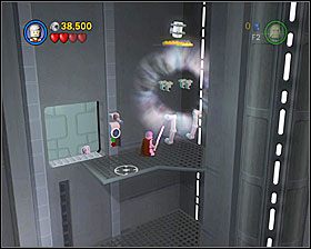 W miejscu pokazanym na screenie użyj Mocy, by stworzyć podejście do kolejnego Minikita - Episode IV - Death Star Escape | Freeplay Mode - LEGO Star Wars II: The Original Trilogy - poradnik do gry