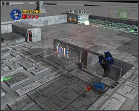 Za kolejnymi drzwiami, które otwierają się tylko przed imperialnymi myśliwcami, znajduje się pole siłowe chroniące Minikita - Episode IV - Rebel Attack | Freeplay Mode - LEGO Star Wars II: The Original Trilogy - poradnik do gry