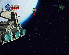 Jest za mostkiem pierwszego niszczyciela od prawej - Episode V - Falcon Flight | Freeplay Mode - LEGO Star Wars II: The Original Trilogy - poradnik do gry