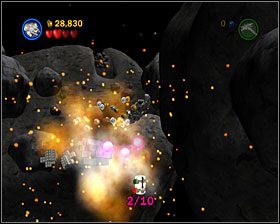 W jednej z asteroid w trzeciej sekcji - Episode V - Falcon Flight | Freeplay Mode - LEGO Star Wars II: The Original Trilogy - poradnik do gry