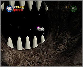 Wleć do dużego krateru na powierzchni asteroidy i rozejrzyj się wewnątrz wielkiego robala - jest tu Double Score Zone oraz Minikit - Episode V - Falcon Flight | Freeplay Mode - LEGO Star Wars II: The Original Trilogy - poradnik do gry