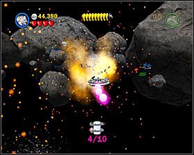 Ostatnia część Minikita jest w jednej z niebieskich asteroid w ostatniej sekcji poziomu - Episode V - Falcon Flight | Freeplay Mode - LEGO Star Wars II: The Original Trilogy - poradnik do gry