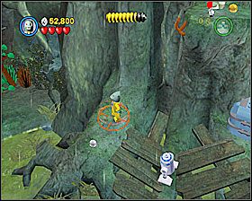 Niedaleko miejsca, w którym w Story Mode stworzyłeś traktor, możesz użyć haka - Episode V - Dagobah | Freeplay Mode - LEGO Star Wars II: The Original Trilogy - poradnik do gry
