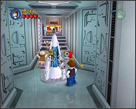 W pierwszym korytarzu znajdziesz również pierwszy niebiesko-biały mechanizm, który będziesz mógł złożyć - Episode V - Betrayal Over Bespin | Freeplay Mode - LEGO Star Wars II: The Original Trilogy - poradnik do gry