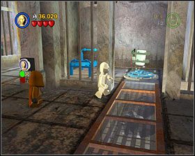 W pomieszczeniu z celami jako 3PO użyj panelu po prawej, a otworzysz drzwi prowadzące do Minikita - Episode VI - Jabbas Palace | Freeplay Mode - LEGO Star Wars II: The Original Trilogy - poradnik do gry