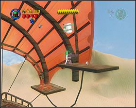 Na pokładzie barki znajdź klocki, z których ułożysz tarczę do użycia haka - Episode VI - The Great Pit of Carkoon | Freeplay Mode - LEGO Star Wars II: The Original Trilogy - poradnik do gry