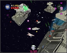 Obok jednego z niszczycieli (screen) - Episode VI - Into the Death Star | Freeplay Mode - LEGO Star Wars II: The Original Trilogy - poradnik do gry