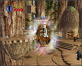 Stań na tronie, a druga postać automatycznie przeniesie cię na lewo - Episode VI - The Battle of Endor | Freeplay Mode - LEGO Star Wars II: The Original Trilogy - poradnik do gry