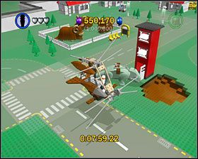 W okolicy miejsca widocznego na screenie znajdziesz części machiny latającej, którą powinieneś skompletować - LEGO City | Bonusy - LEGO Star Wars II: The Original Trilogy - poradnik do gry